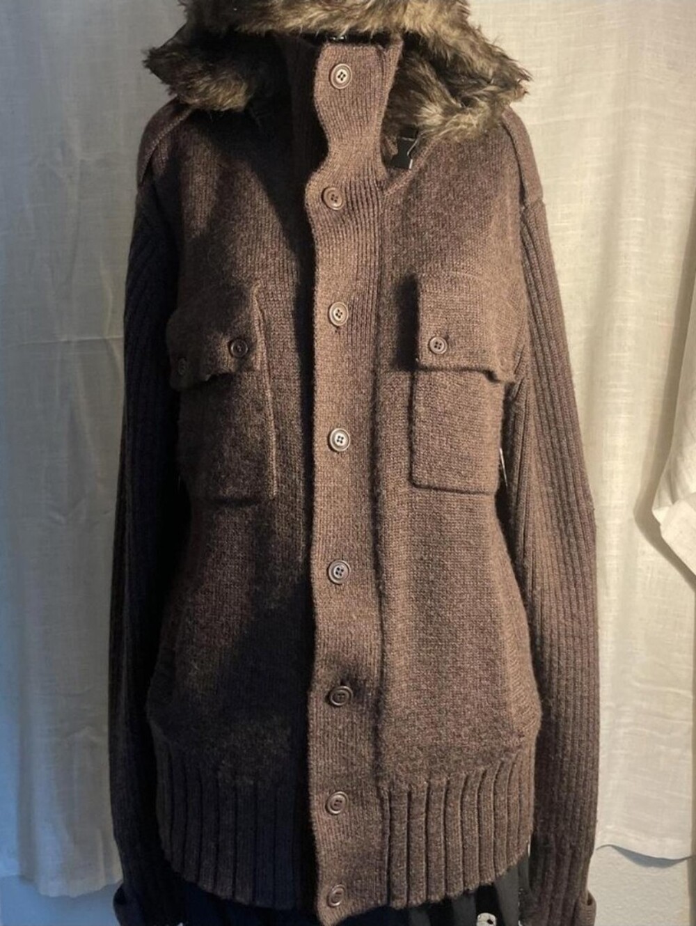 Rigspun | Chunky Brown Pea Coat Jacket ♤
